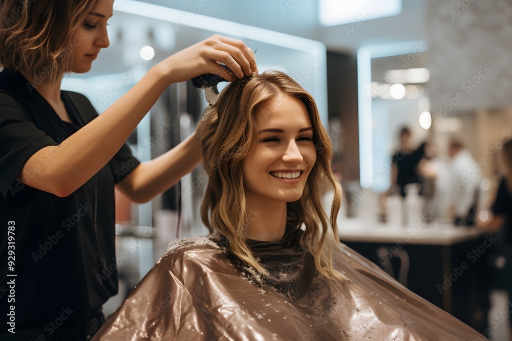Woman Getting Hair Styled at a Modern Salon
Woman Getting Hair Styled at a Modern Salon