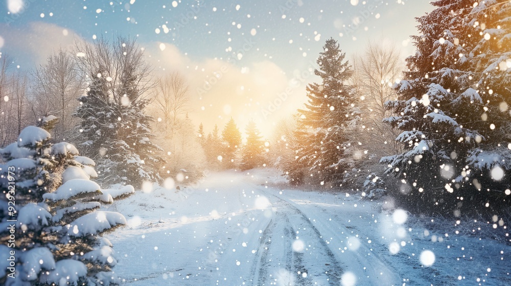 Winter landscape with falling snow. stock photoBackgrounds Snow Winter Christmas Snowing. image is generated with the use of an AI Winter landscape with falling snow. stock photoBackgrounds Snow Winter Christmas Snowing. image is generated with the use of an AI