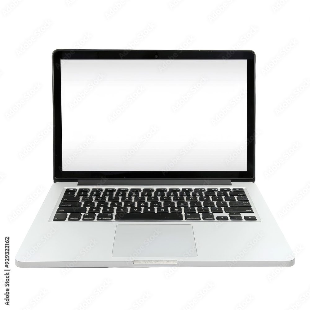 Laptop with blank screen isolated on white background Laptop with blank screen isolated on white background