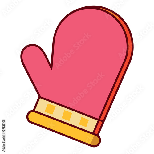 Oven Mitt Vector Illustration