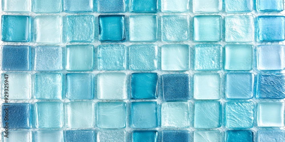 This mosaic tile array in blue shades evokes ocean serenity. Ideal for artistic applications, they enhance spaces with vibrant patterns and luxurious texture, perfect for remodeling This mosaic tile array in blue shades evokes ocean serenity. Ideal for artistic applications, they enhance spaces with vibrant patterns and luxurious texture, perfect for remodeling
