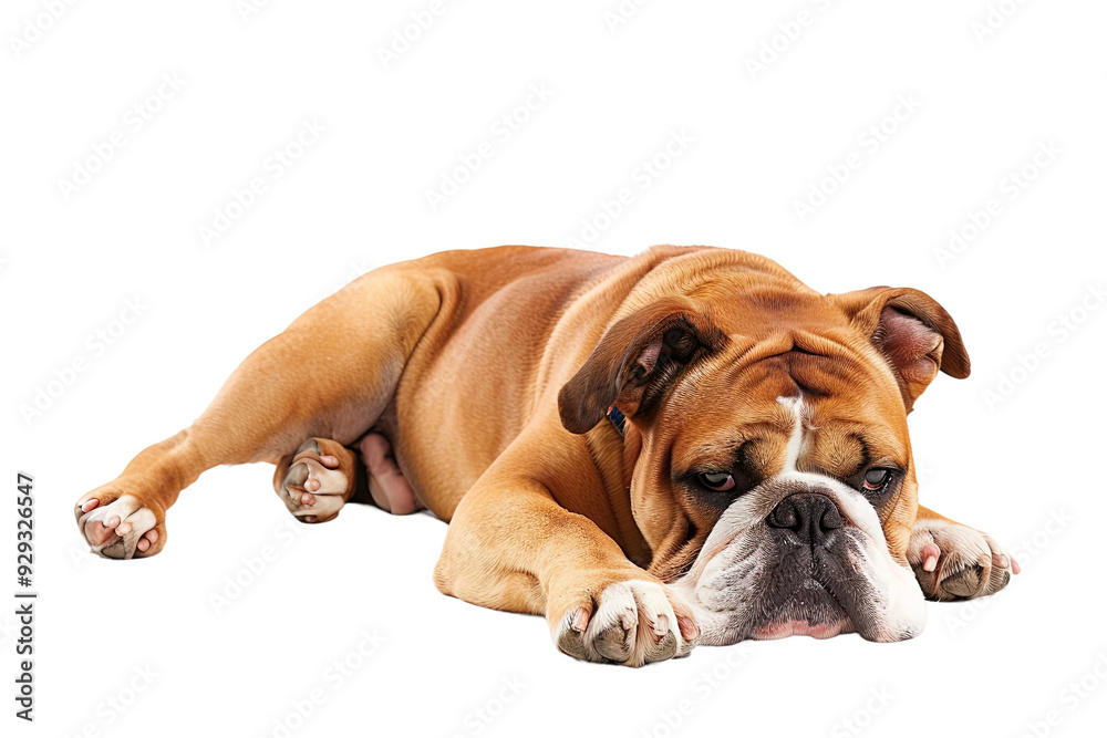 Bulldog looking at the camera on clear white background in HD, highlighting its lovable personality. Bulldog looking at the camera on clear white background in HD, highlighting its lovable personality.