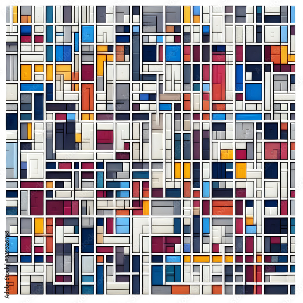 Fototapeta premium Vibrant Geometric Art Colorful Triangle Shapes in Abstract Design