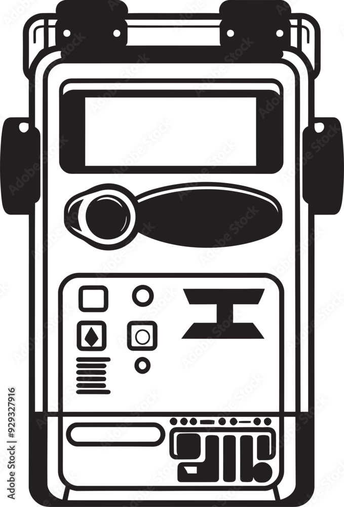 Retro Communication Technology Design Element