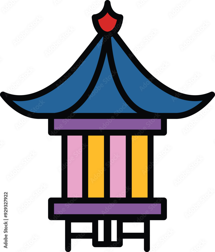 isolate chinese lantern flat icon isolate chinese lantern flat icon