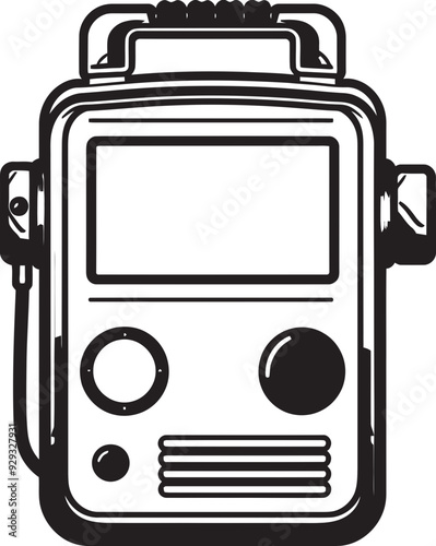 Old School Communication Device Clipart photo