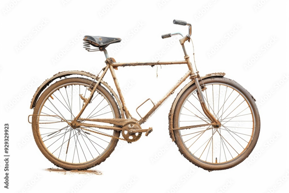 A dirty bike parked on the side of the road, ready for its next ride A dirty bike parked on the side of the road, ready for its next ride