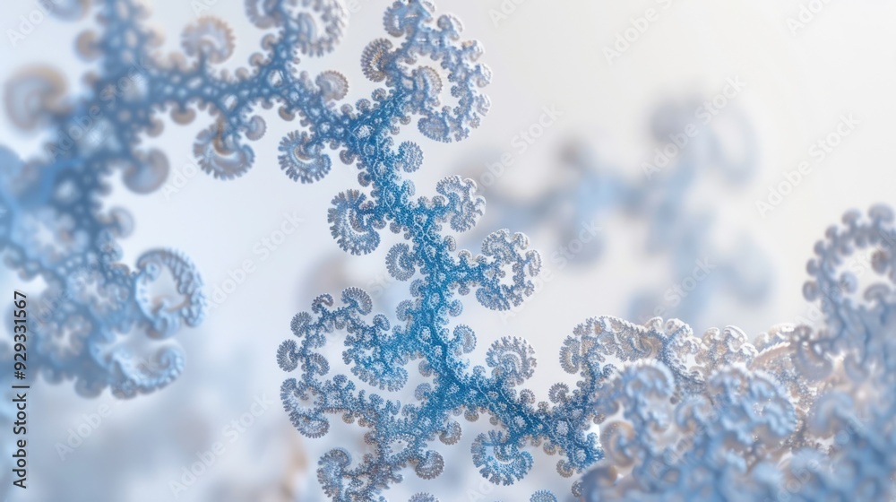 Abstract Blue and White Fractal Art Abstract Blue and White Fractal Art