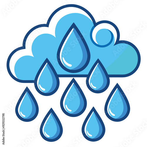 Raindrops Vector Illustration