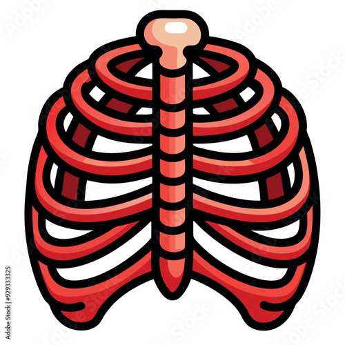 Rib Cage Vector Illustration