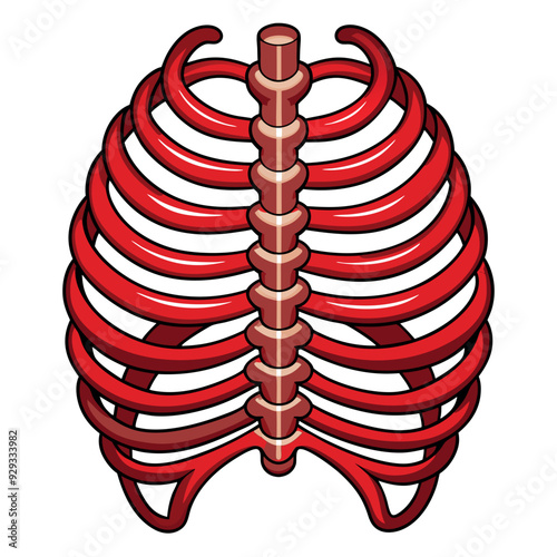 Rib Cage Vector Illustration