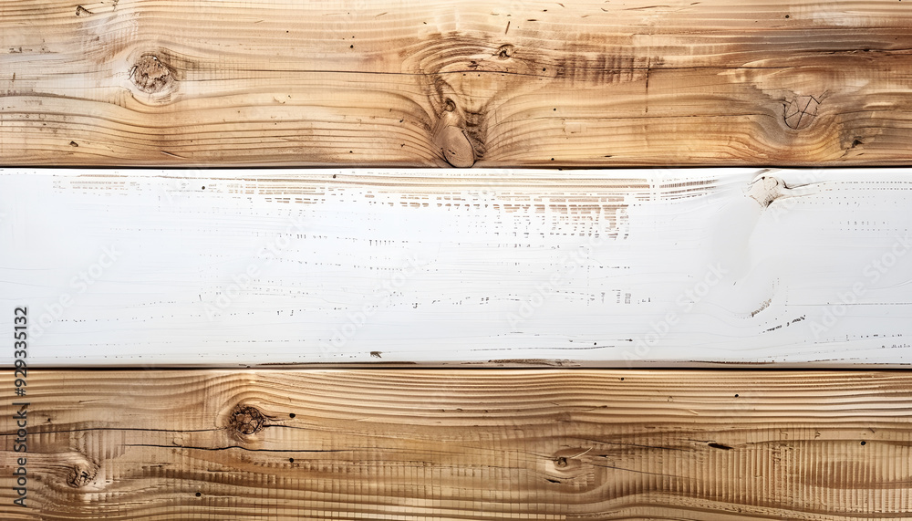 Fototapeta premium Wooden board on white background