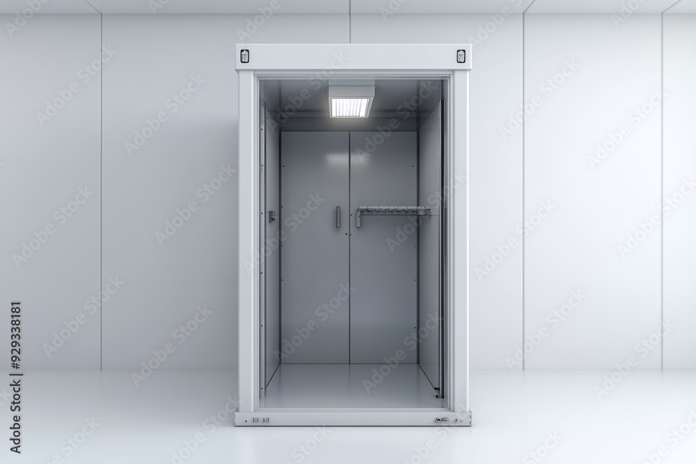 Realistic Enclosure isolated on white background Realistic Enclosure isolated on white background