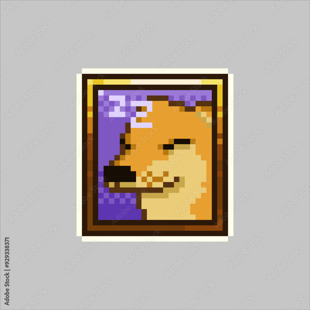 Cheems dog sleeping photo, pixel art meme Cheems dog sleeping photo, pixel art meme