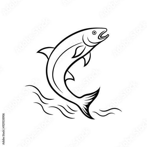 Fish Line art vector Illustration