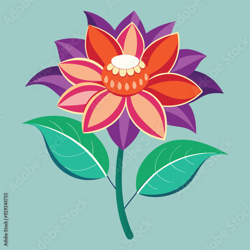 coloring flower vector art design illustration with white background