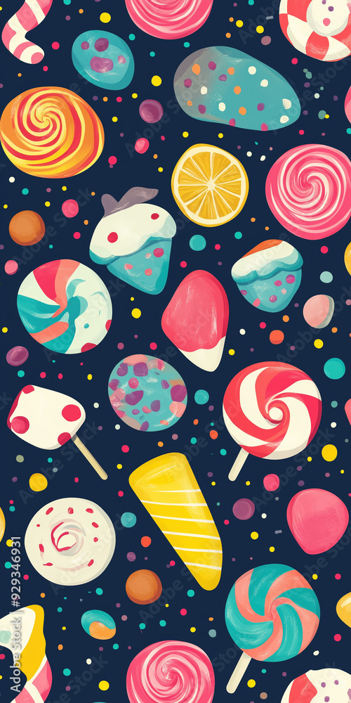 Repeat Parrterns of candies Repeat Parrterns of candies