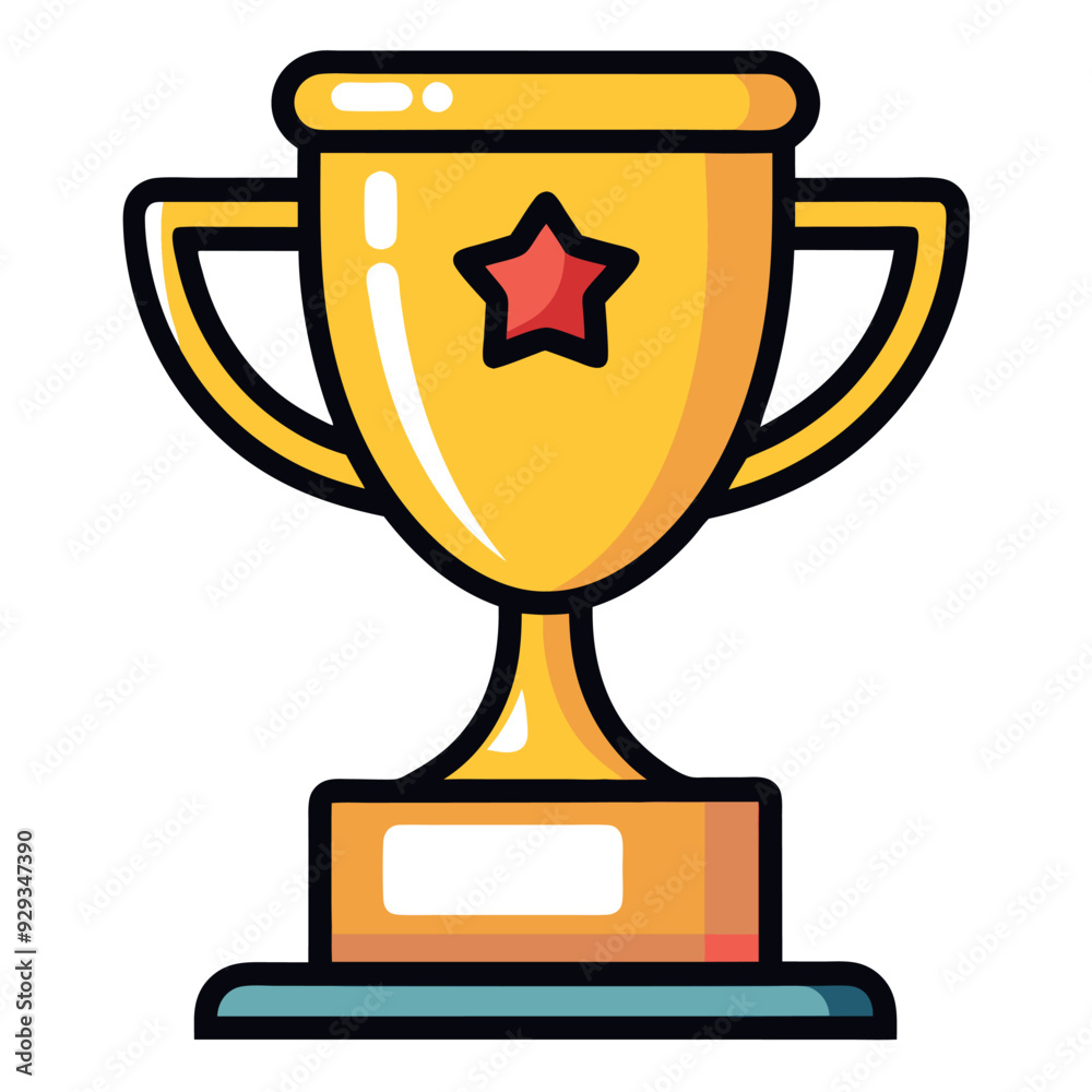 Elegant Trophy Vector Illustration Elegant Trophy Vector Illustration