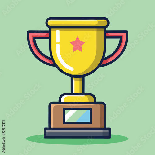 Elegant Trophy Vector Illustration