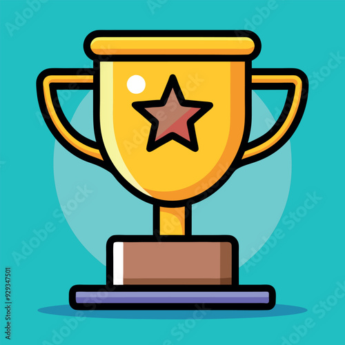 Elegant Trophy Vector Illustration