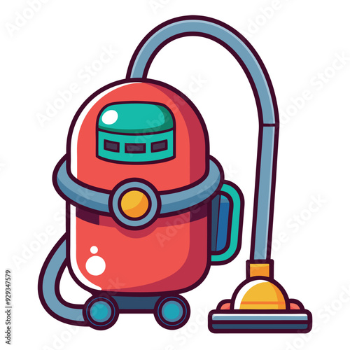 Sleek Vacuum Cleaner Vector Illustration