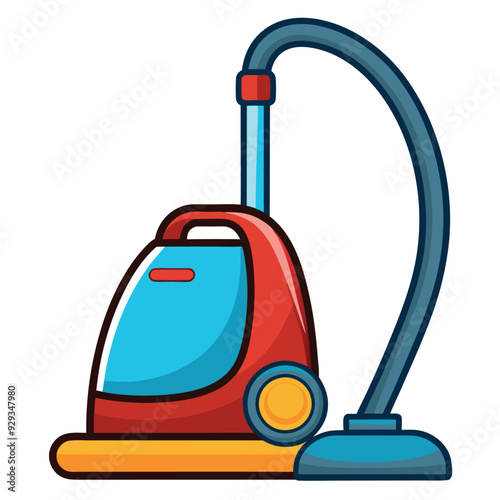 Sleek Vacuum Cleaner Vector Illustration