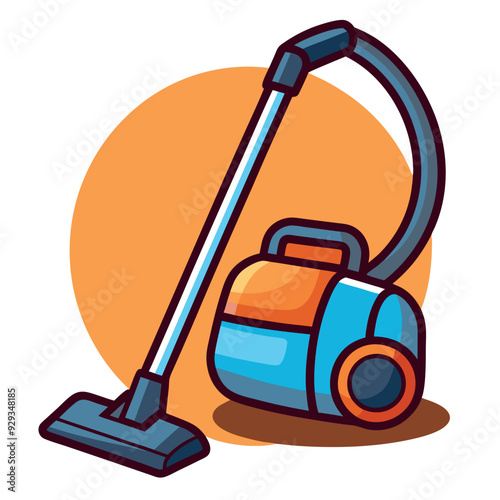 Sleek Vacuum Cleaner Vector Illustration