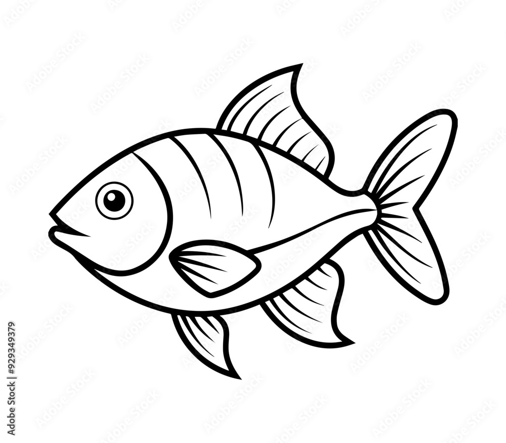 fish line art vector illustration fish line art vector illustration