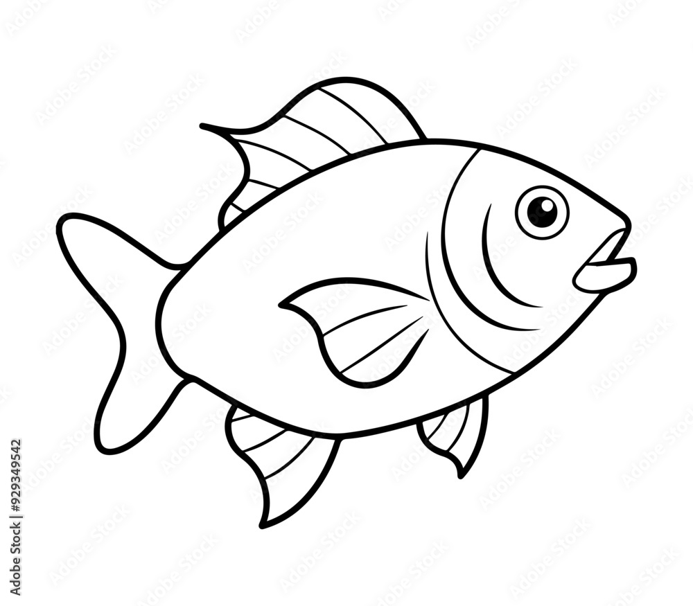 fish line art vector illustration fish line art vector illustration