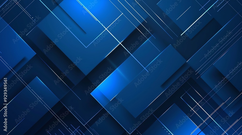 Abstract blue geometric background with 3D shapes. Abstract blue geometric background with 3D shapes.