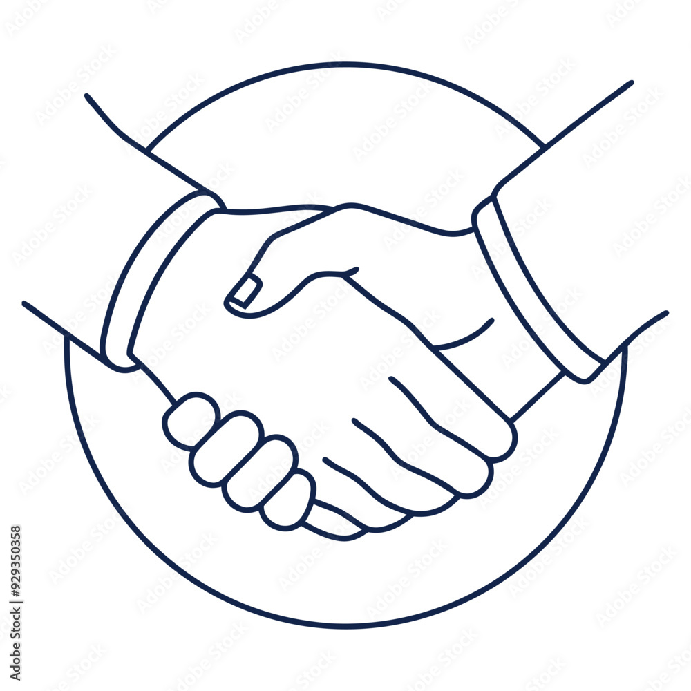 Handshake Vector Line art Design Handshake Vector Line art Design