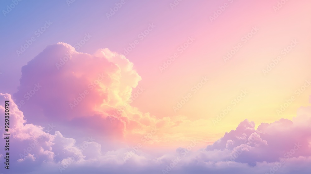 A serene sky at sunset filled with soft, colorful clouds and gentle light. A serene sky at sunset filled with soft, colorful clouds and gentle light.