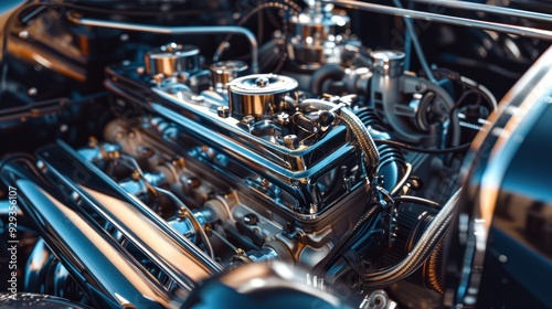 Close-up of a Classic Car Engine