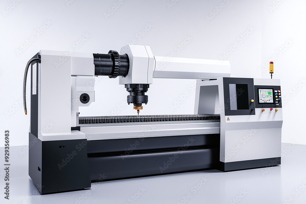 CNC Milling Machine isolated on white background CNC Milling Machine isolated on white background