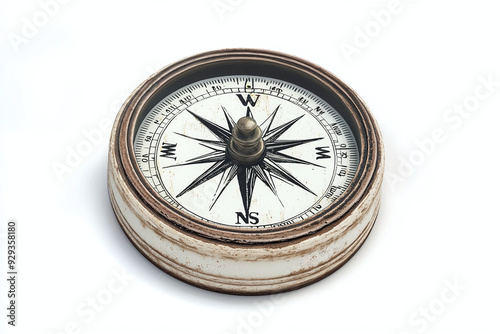 Navigation Compass isolated on white background photo