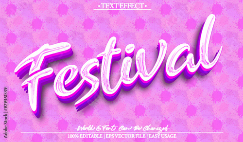Festa Vector Text Effect Editable Alphabet Carnival Colorfull Festival Rio Samba Party