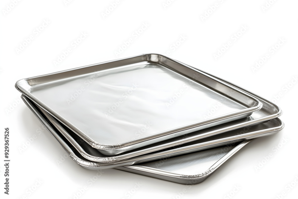 Baking Sheets Detailed View isolated on white background Baking Sheets Detailed View isolated on white background