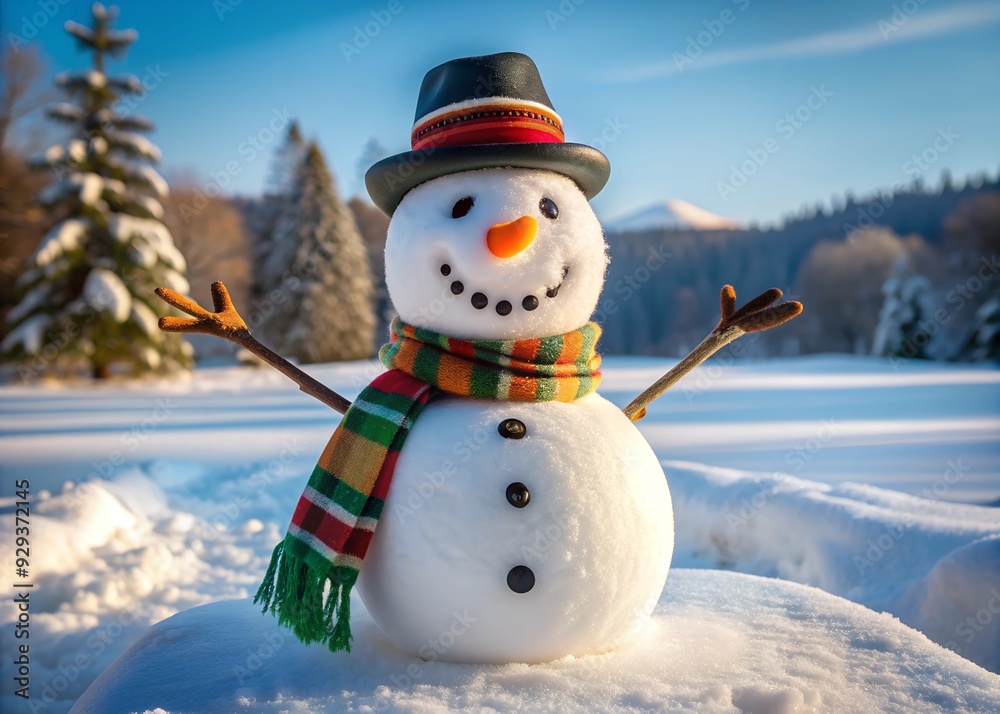 Obraz premium funny snowman.
