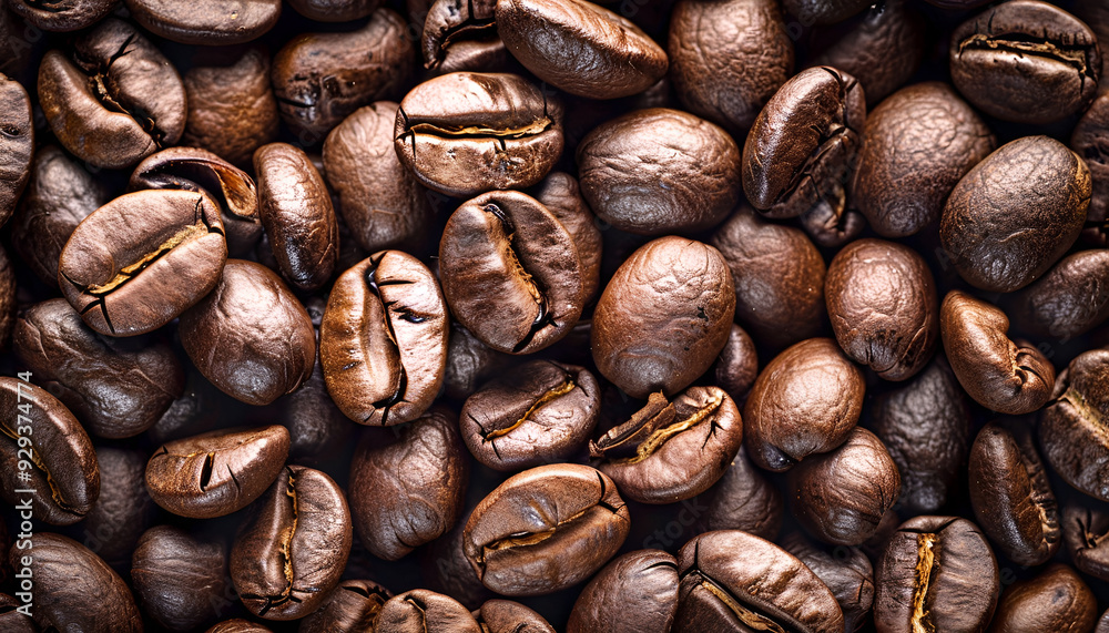 Fototapeta premium Coffee beans close up