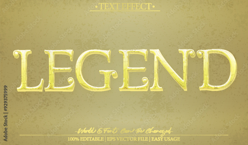 Legend Vector Text Effect Editable Alphabet Kingdom Historical Ancient ...