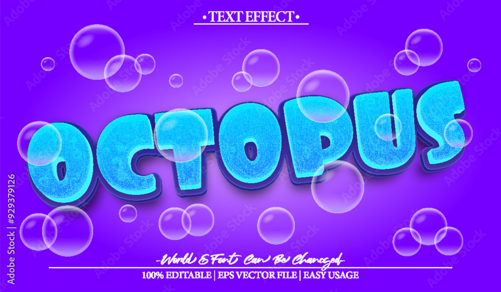 Octopus Vector Text Effect Editable Alphabet Sea Aquatic Fish Octopus Vector Text Effect Editable Alphabet Sea Aquatic Fish