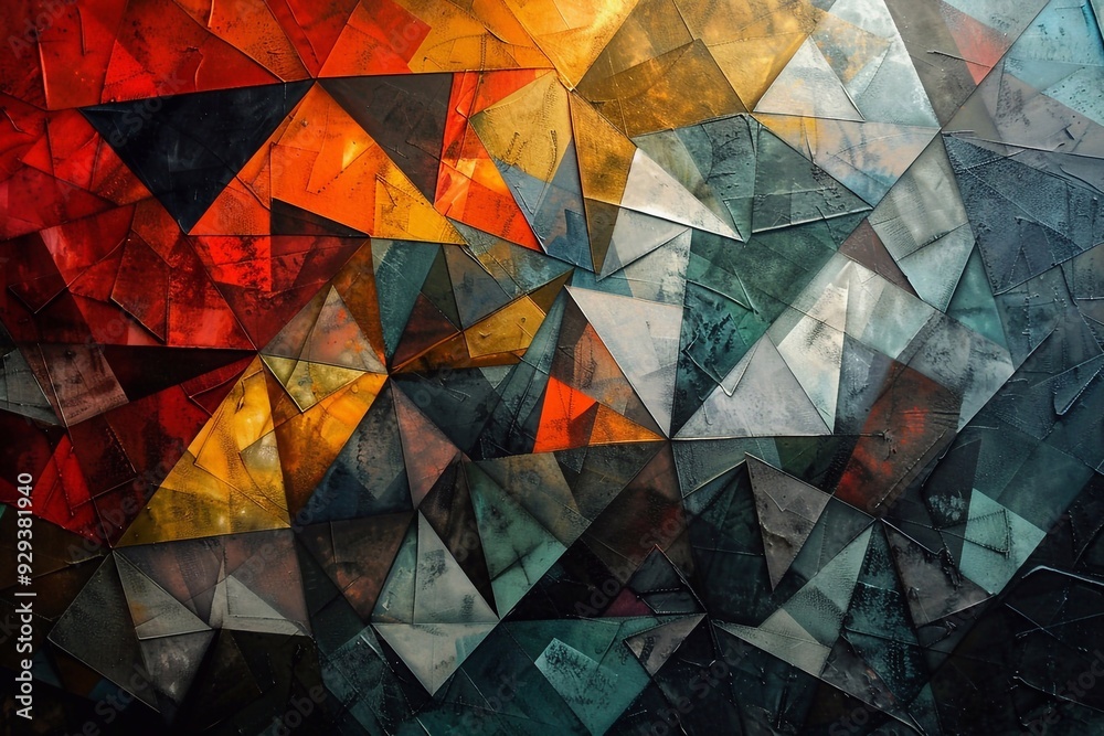 Create a dynamic arrangement of triangles in various sizes, placed in a chaotic, overlapping pattern that emphasizes contrast and movement. Create a dynamic arrangement of triangles in various sizes, placed in a chaotic, overlapping pattern that emphasizes contrast and movement.