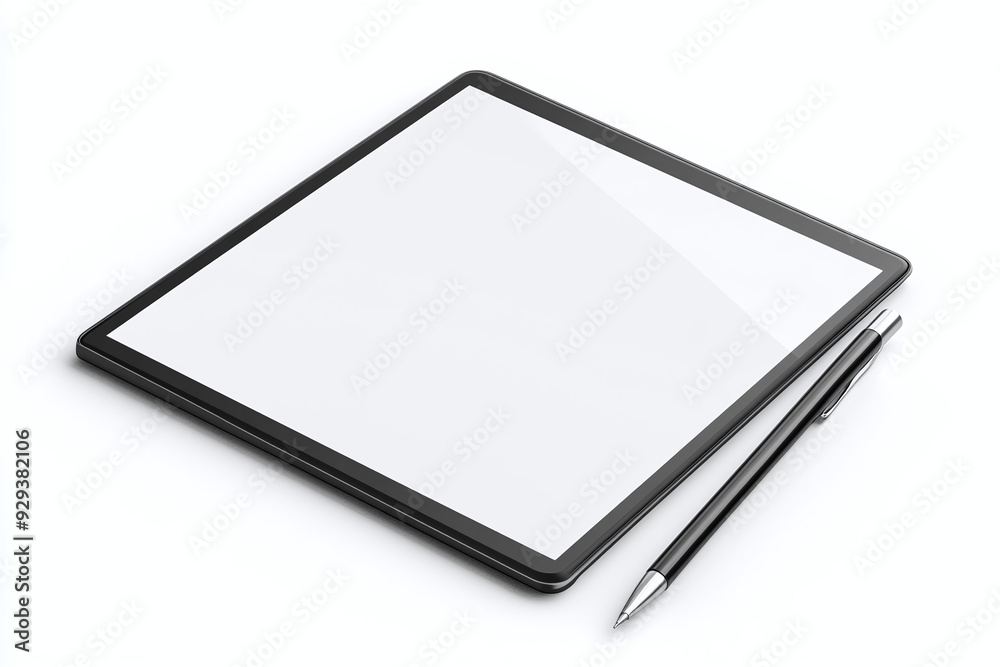 Digital Signature Pad for Approving Business Documents isolated on white background Digital Signature Pad for Approving Business Documents isolated on white background