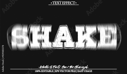 Shaking Text Effect Editable Alphabet Urban Street Grafitti HipHop