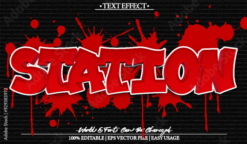 Station Text Effect Editable Alphabet Street Grafitti Urban Rap Hip Hop