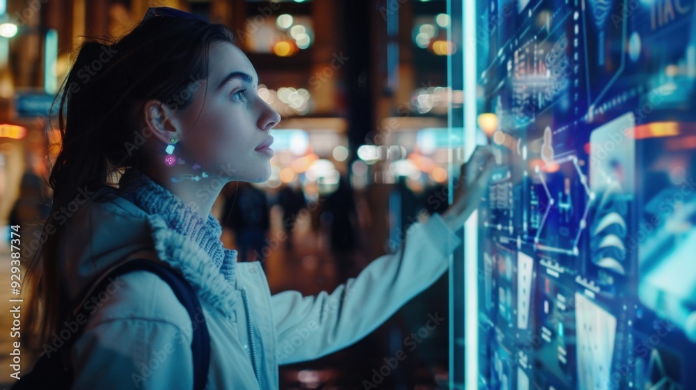 AI technology enhancing user experience with personalized recommendations on a digital screen. AI technology enhancing user experience with personalized recommendations on a digital screen.