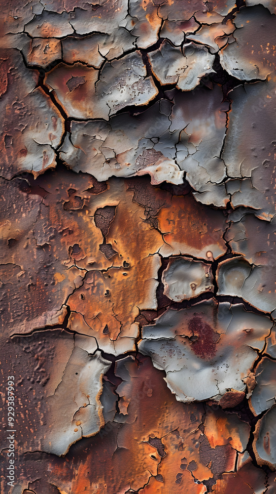 Rust's beautiful decay: The industrial art of time's relentless corrosion, depicting layers of oxidation on weathered metal surfaces Rust's beautiful decay: The industrial art of time's relentless corrosion, depicting layers of oxidation on weathered metal surfaces