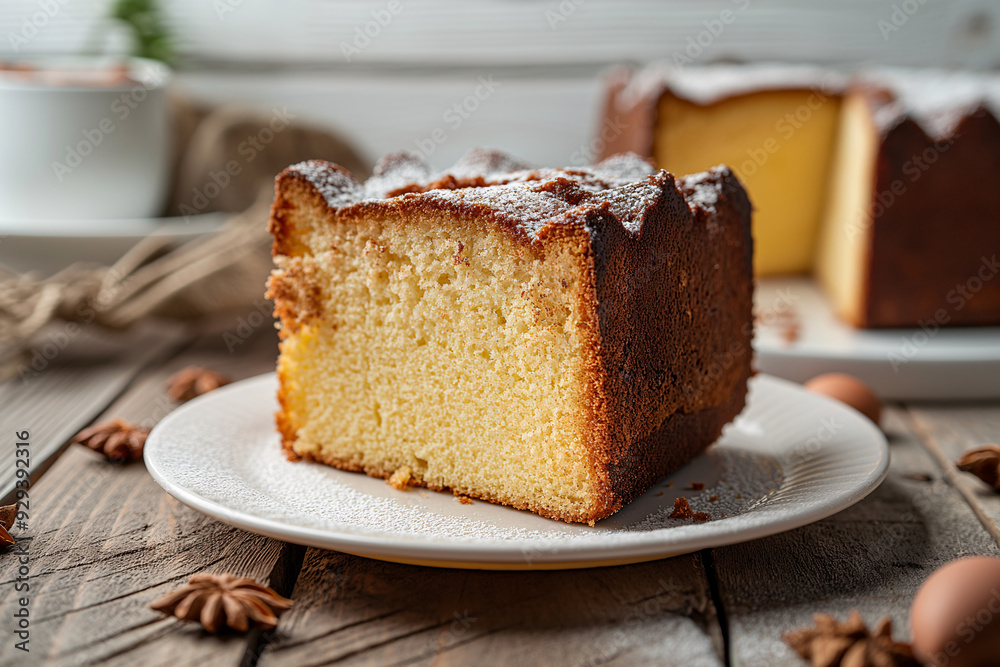 piece of cake with chocolate