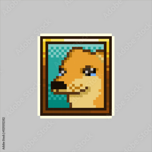 Crying dog, pixel art meme