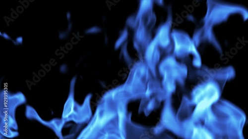 Fire Large 01 Loop Blue HD